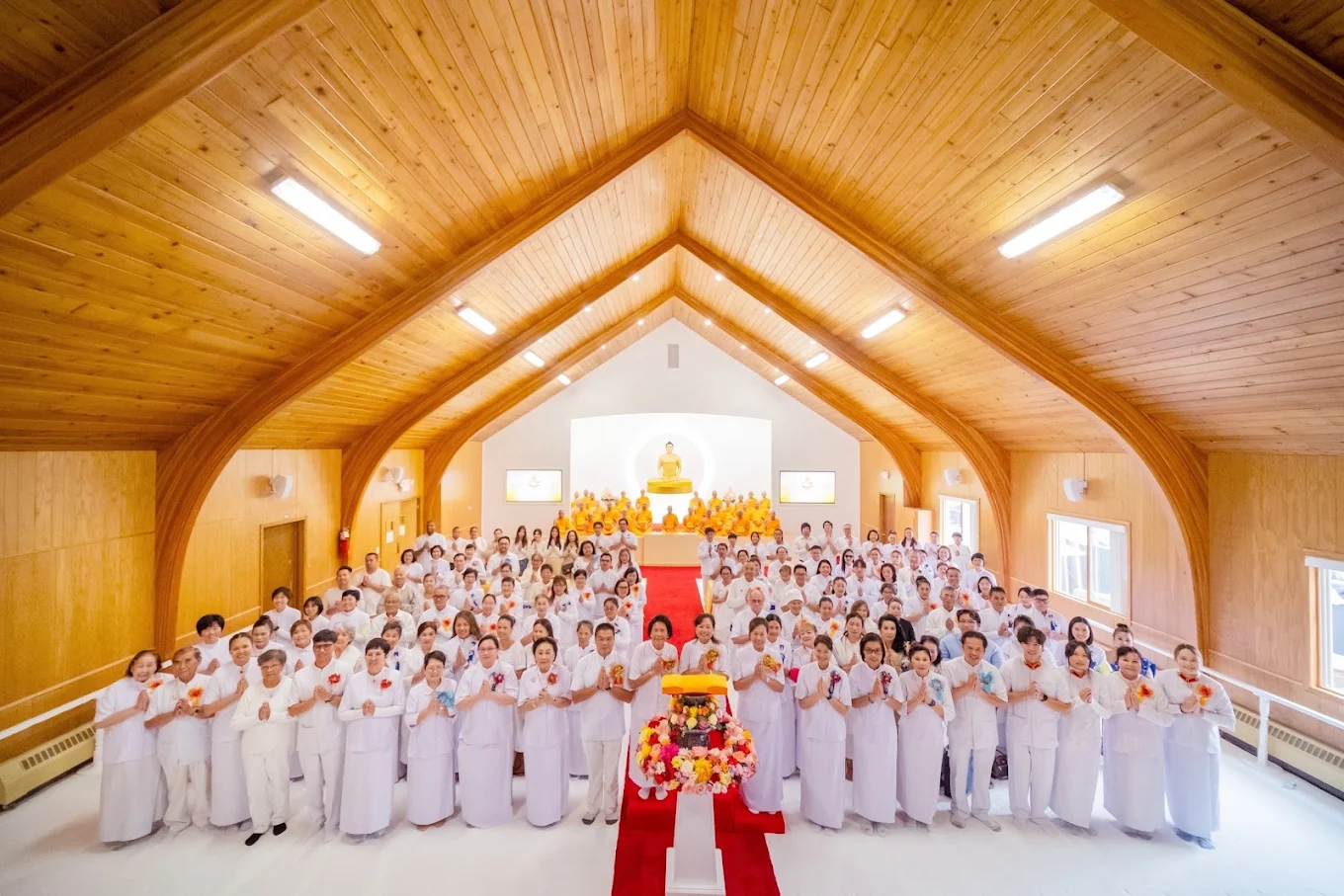 Meditation hall at Minnesota Meditation Center in Osseo MN - comfortable seating for free meditation classes